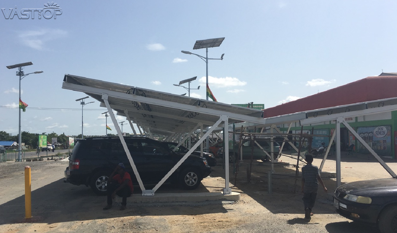 Waterproof Carport Ground Canopy Aluminum Solar Module Mounting System